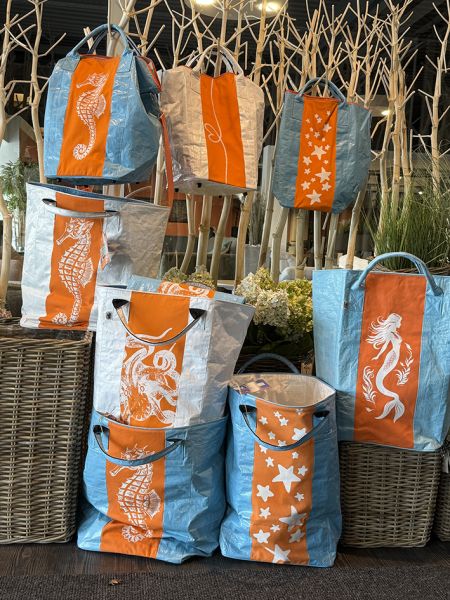Bead Bags Handgefertigte Unikate aus recycelten Futtersäcken Extrem belastbar – fair produziert